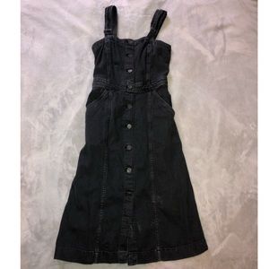 Levi's · Black Denim Midi Dress · SX